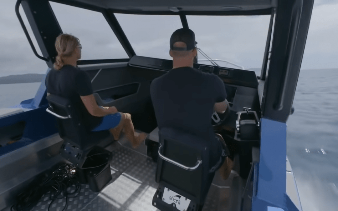 Shark Suspension Seats aboard Nat Davey’s Stabicraft 2100