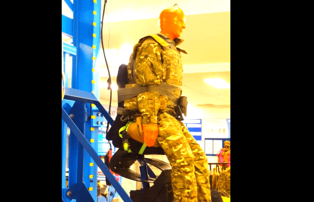 RAFCAM drop test for Shark seat