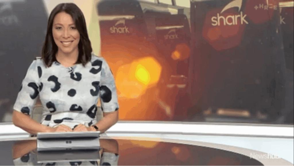 Shark seats at 36th Americacup Newshub